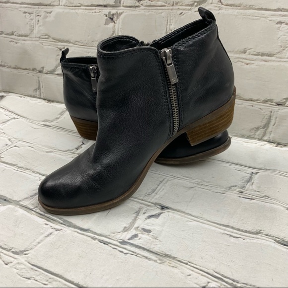 Lucky Brand leather ankle boots with side zips on both sides - Picture 4 of 11